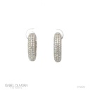 ARG05BRIBGG-Argola 20mm 5 Fileiras Meia Cravação Externa 152 Brilhantes 1,44ct 6,59g Ouro Branco 18k - Coleção Argolas Fashion