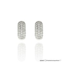 Argola 12mm 5 Fileiras de 64 Diamantes 0,64ct Ouro Branco 18K