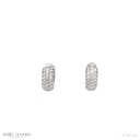 ARG05BRIBM-ARGOLA 12MM 5 Fileiras Meia Cravacao 64 Brilhante 0,56CT H VS2 3,63G Ouro Branco 18K - Coleçao Argolas Fashion