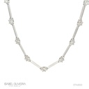 11-Colar Faca 21 Brilhantes 2,38ct H VS2 Corrente Extensora 17,0g 43cm Ouro Branco 18k - Coleção Rivieras