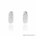 ARG05BRIBP-Argola 10mm 5 Fileiras Cravação Externa 62 Brilhantes 0,59ct 3,25g Ouro Branco 18k - Coleção Argolas Fashion