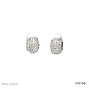 ARG06BRIBP-Argola 12,40mm 5 Fileiras 1,80mm Meia Cravação 54 Brilhantes 1,35ct H VS2 5,74g Ouro Branco 18k - Coleção Argolas Fashion
