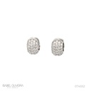 ARG06BRIBP-Argola 12mm 5 Fileiras 1,80mm Meia Cravação Externa 54 Brilhantes 1,31ct H VS2 5,92g Ouro Branco 18k - Coleção Argolas Fashion