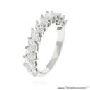 12-Meia Aliança 12 Diamantes Navete D/f VVS 1,47ct 3,27g Ouro Branco 18k - Coleção Soulmates