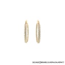 Argola 35mm Diâmetro Fileira Dupla Cravação Externa e Interna 194 Brilhantes 1,66ct H/i SI1/VS2 9,84g Ouro Amarelo 18k - Coleção Argolas Fashion