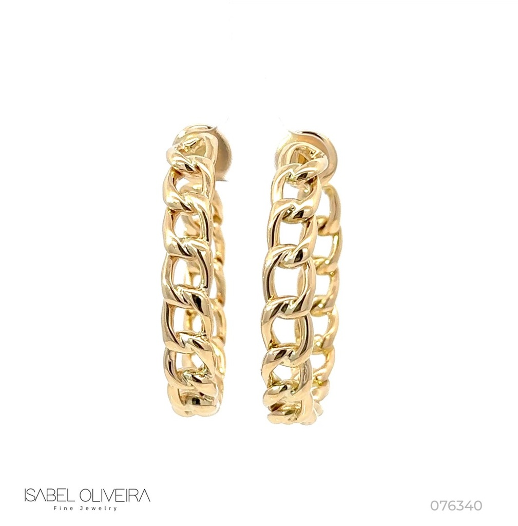 [076340] Argola Elos Grumet 46,3mm Ouro Amarelo 18k