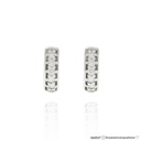 Argola 8,20mm 14 Diamantes 0,14ct Ouro Branco 18K