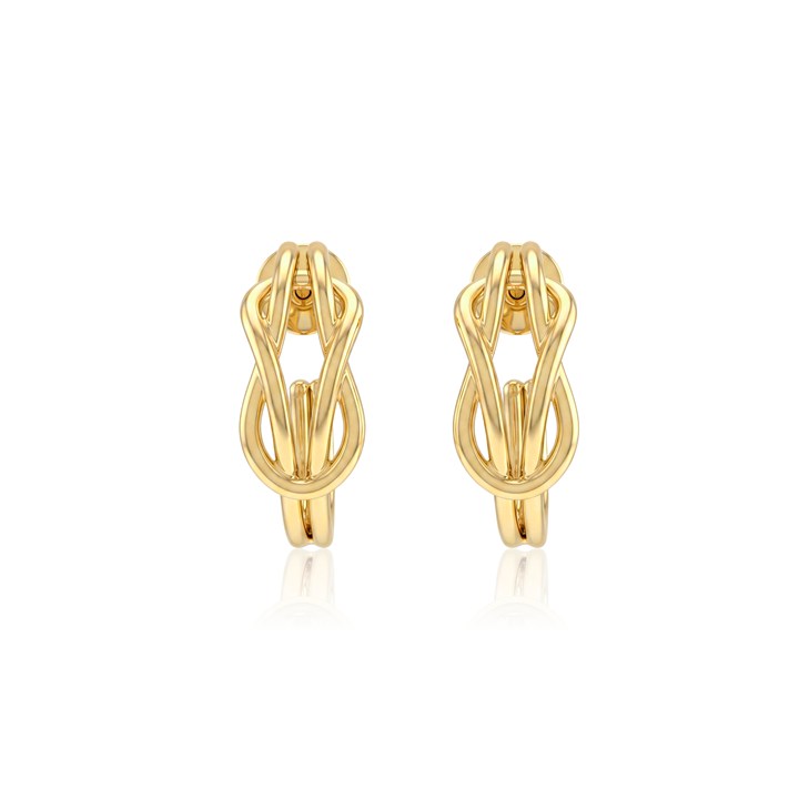[064708] Argola Aberta Elo Infinito em Ouro Amarelo 18k