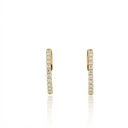Argola Cravação Interna e Externa 34 Brilhantes 0,73ct 3,91g Ouro Amarelo 18k - Coleção Argolas Fashion