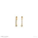 Argola Cravação Interna e Externa 34 Brilhantes 0,73ct 3,91g Ouro Amarelo 18k - Coleção Argolas Fashion