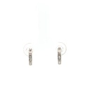 Argola Diamantes Trapézio 0,10ct 0,77g Ouro Branco 18k - Coleção Argolas Fashion