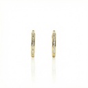 ARGOLA DIAMANTES TRAPEZIO 0,15CT 1,40G OURO AMARELO 18K - COLEÇAO ARGOLAS FASHION