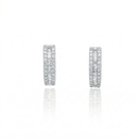 Argola Diamantes Trapézio 0,19ct 50 Brilhantes 0,45ct 3,04g Ouro Branco 18k - Coleção Argolas Fashion