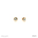 15-Brinco Solitário 2 Brilhantes 0,30ct H VS2 1,39g Ouro Amarelo 18k - Coleção Only You