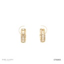 Argola Diamantes Trapézio 0,20ct 40 Brilhantes 0,19ct 2,0g Ouro Amarelo 18k - Coleção Argolas Fashion