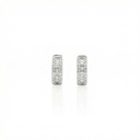 Argola Diamantes Trapézio 0,26ct 40 Brilhantes 0,19ct 2,0g Ouro Rose 18k com Ródio Branco - Coleção Argolas Fashion