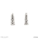 Argola Formato Navetes 36 Brilhantes 0,28ct 2,80g Ouro Branco 18k - Coleção Argolas Fashion