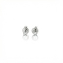 15-Brinco Solitário 2 Brilhantes 0,34ct H SI1 1,34g Ouro Branco 18k - Coleção Only You