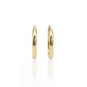 Argola Meia Cana 36mm 3,60 Ouro Amarelo 18k - Coleção Argolas Daily