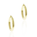 Argola Meia Cana 36mm Ouro Amarelo 18k