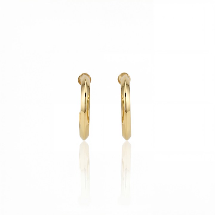 ARGOLA MEIA CANA POLIDA 20,50MM 2,66G OURO AMARELO18K - COLEÇAO ARGOLAS DAILY