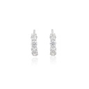 Argola Meio Aro Cravado 10 Brilhantes 3,17ct I SI1 5,04g Ouro Branco 18k - Coleção Argolas Fashion