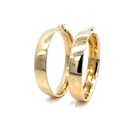 Argola Lisa 42mm Fio Meia Cana 8mm 12g Ouro Amarelo 18k - Coleção Argolas Daily