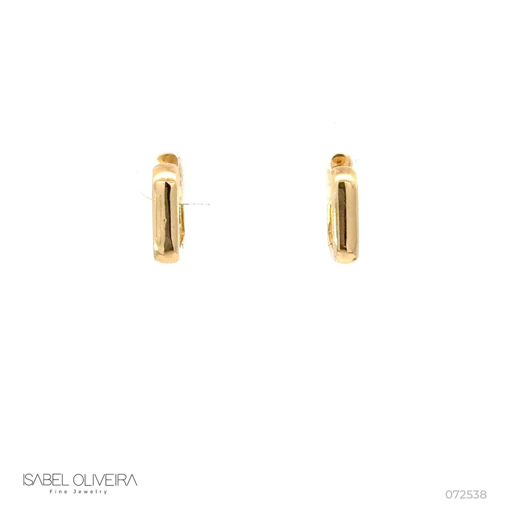 Argola Quadrada 9,9mm Ouro Amarelo 18k