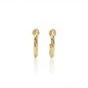 Argola Trançada 30mm Ouro Amarelo 18k