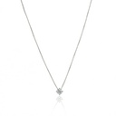 15-Colar Ponto de Luz Brilhante 0,15ct H VS2 45cm 1,54g Ouro Branco 18k - Coleção Only You