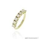 15-Meia Aliança 7 Brilhantes 1,01ct g VS1 3,60g Ouro Amarelo 18k - Coleção Soulmates