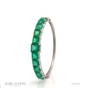 Pulseira 11 Esmeraldas Brasileiras Octogonal 13,75ct em Ouro Branco 18k
