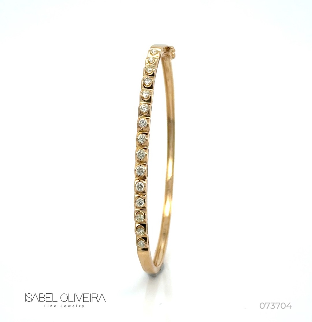 Bracelete 15 Brilhantes 0,52ct 6,05g 16cm Ouro Amarelo 18k - Coleção Laisa