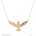 G-Colar Espirito Santo 172 Brilhantes 1,05CT H VS2 8,16G Ouro Amarelo 18K - Coleçao Fe Santos