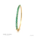 Bracelete 19 Esmeraldas Brasileiras Redondas 3,32CT 9,32G Ouro Amarelo 18K - Coleçao Brazilian Emerald
