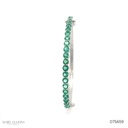 Bracelete 20 Esmeraldas Brasileiras Redondas 3,91CT 9,62G Ouro Branco 18K - Coleçao Brazilian Emerald
