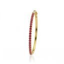 Bracelete 27 Rubelitas Redondas 3,20ct em Ouro Amarelo 18k