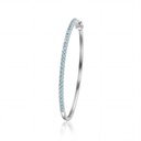 BRACELETE 31 TURMALINAS PARAIBAS REDONDAS 1,16CT 9,45G OURO BRANCO 18K - COLEÇAO CARIBBEAN BLUE