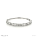 Bracelete 42 Brilhantes 0,78ct Diamantes Trapézio 0,96g 11,40g Ouro Branco 18k - Coleção Onassis