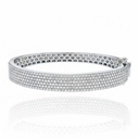 BRACELETE 9MM PAVE DE 321 BRILHANTES 2,94CT H VS2 18,70G OURO BRANCO 18K - COLEÇAO PAVE