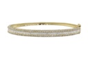 Bracelete Duplo 100 Brilhantes 0,87ct Trapézios 0,52ct Cor H VS2 8,40g Ouro Amarelo 18k - Coleção Onassis