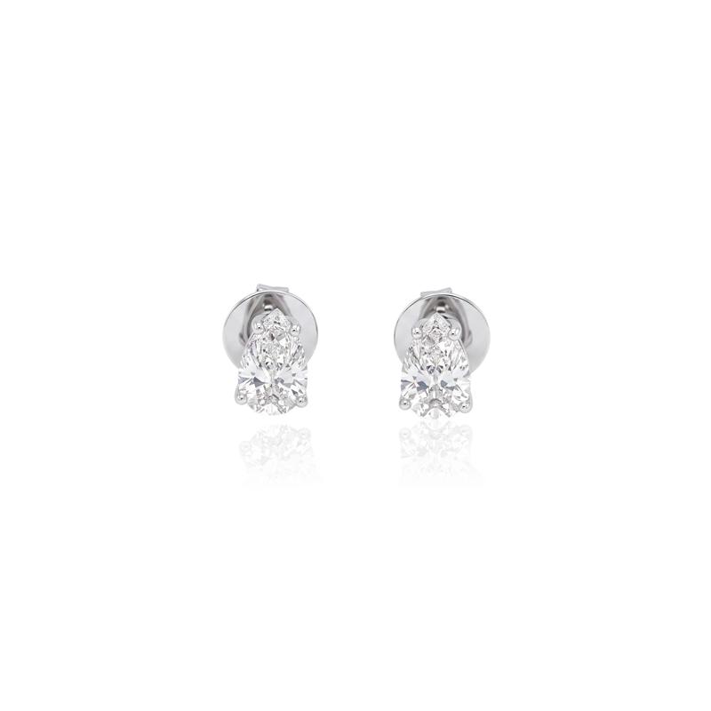 Brinco Solitario Diamante Gota 2,05CT I SI1 2,39G Ouro Branco 18K - GIA 1515601531/5546246388 - Coleçao Only You