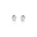 Brinco Solitario Diamante Gota 2,05CT I SI1 2,39G Ouro Branco 18K - GIA 1515601531/5546246388 - Coleçao Only You