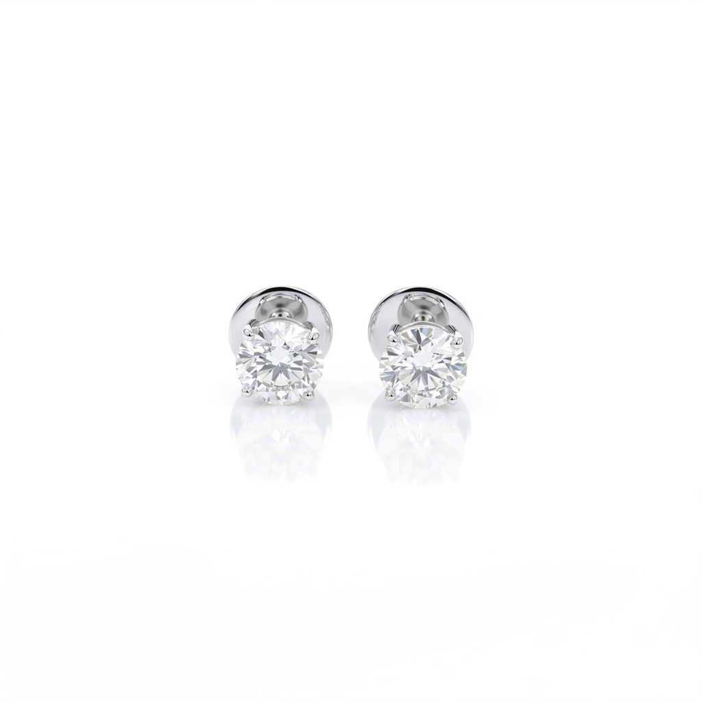 [077555] 200-BRINCO Solitario Brilhante 4,10CT H VS1 VS2 3,33G Ouro Branco 18K - Certificado Egl 1701952227/1701961429 - Coleçao Only You