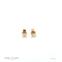 20-BRINCO Solitario 2 Brilhantes 0,49CT H VS2 1,24G Ouro Amarelo 18K - Coleçao Only You