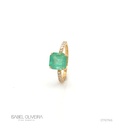 Anel Esmeralda Colombiana 2,55CT 28 Brilhantes 0,35CT H VS2 3,19G Ouro Amarelo 18K - Coleçao Colombia Emerald