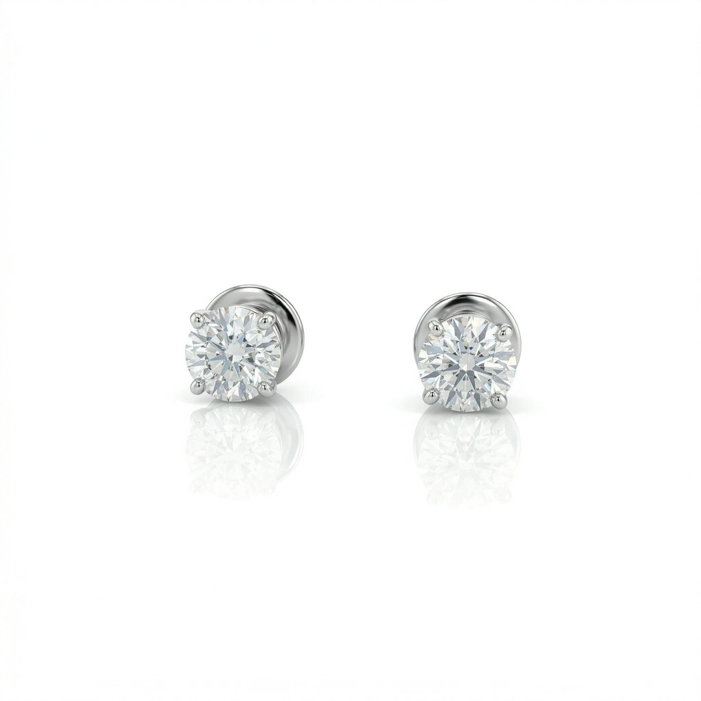 150-Brinco Solitário 2 Brilhantes 3,04ct H VVS1 2,75g Ouro Branco 18k - Certificado EGL 1701860528/1701851124 - Coleção Only You