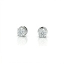 150-Brinco Solitário 2 Brilhantes 3,04ct H VVS1 2,75g Ouro Branco 18k - Certificado EGL 1701860528/1701851124 - Coleção Only You