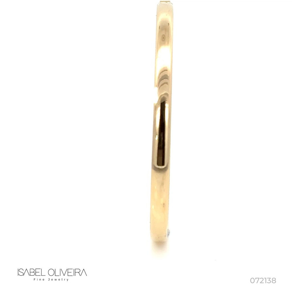 Bracelete Oco Fio Reto 3,90mm 16cm 3,26g Ouro Amarelo 18k - Coleção Minimalista