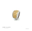 Anel 27 Diamantes Fancy 5,16CT 28 Brilhantes 0,89CT 11,41G Ouro Branco e Amarelo 18K - Coleçao Laisa